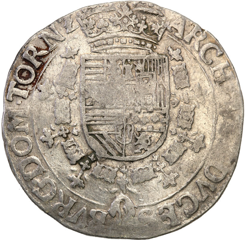 Niderlandy. Albert & Isabela (1598-1621). Patagon b.d., Tournai-Doornik